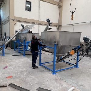 Toz Plastik Granül Karıştırıcı Ve Manuel Dolum Sistemi